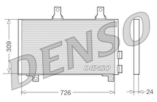 Kondenzátor, klimatizace DENSO DCN11003