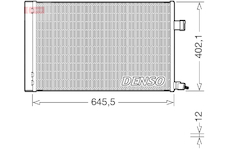 Kondenzátor, klimatizace DENSO DCN11009