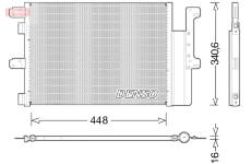 Kondenzátor, klimatizace DENSO DCN12102