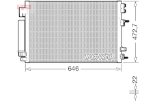 Kondenzátor, klimatizace DENSO DCN13021