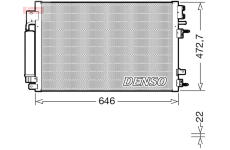 Kondenzátor, klimatizace DENSO DCN13022