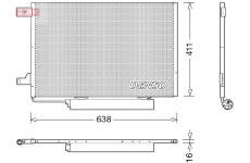 Kondenzátor, klimatizace DENSO DCN17006