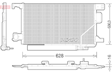 Kondenzátor, klimatizace DENSO DCN17023