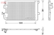 Kondenzátor, klimatizace DENSO DCN20007