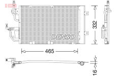 Kondenzátor, klimatizace DENSO DCN20037