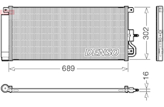 Kondenzátor, klimatizace DENSO DCN20048