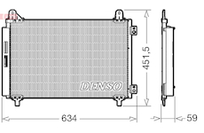 Kondenzátor, klimatizace DENSO DCN21034