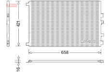 Kondenzátor, klimatizace DENSO DCN23033