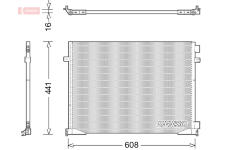 Kondenzátor, klimatizace DENSO DCN23035