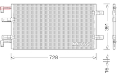 Kondenzátor, klimatizace DENSO DCN23036