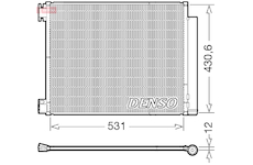 Kondenzátor, klimatizace DENSO DCN23039