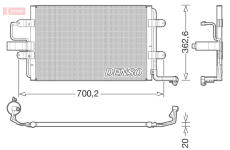 Kondenzátor, klimatizace DENSO DCN32022