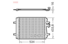 Kondenzátor, klimatizace DENSO DCN32034