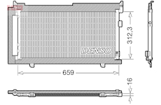 Kondenzátor, klimatizace DENSO DCN36006