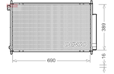 Kondenzátor, klimatizace DENSO DCN40016