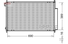 Kondenzátor, klimatizace DENSO DCN40016