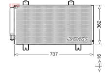Kondenzátor, klimatizace DENSO DCN40029
