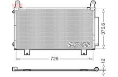 Kondenzátor, klimatizace DENSO DCN40034