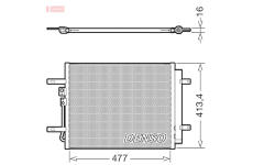 Kondenzátor, klimatizace DENSO DCN41029