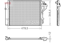 Kondenzátor, klimatizace DENSO DCN43006