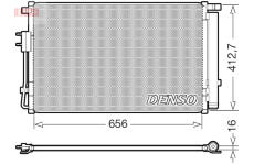 Kondenzátor, klimatizace DENSO DCN43022
