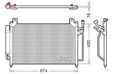 Kondenzátor, klimatizace DENSO DCN44013