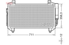 Kondenzátor, klimatizace DENSO DCN45011