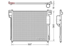 Kondenzátor, klimatizace DENSO DCN46037