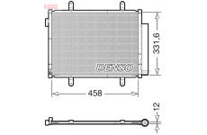Kondenzátor, klimatizace DENSO DCN47011