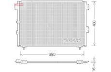 Kondenzátor klimatizácie DENSO DCN50033