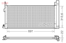 Kondenzátor, klimatizace DENSO DCN50124
