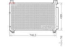 Kondenzátor, klimatizace DENSO DCN50131