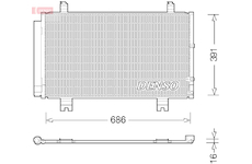 Kondenzátor, klimatizace DENSO DCN51013