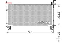 Kondenzátor, klimatizace DENSO DCN51014