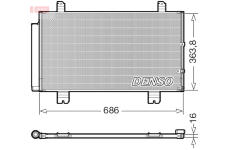 Kondenzátor, klimatizace DENSO DCN51016