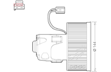 vnitřní ventilátor DENSO DEA05008