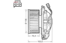 vnitřní ventilátor DENSO DEA05012