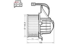 vnitřní ventilátor DENSO DEA17020