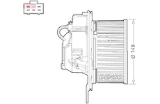 vnitřní ventilátor DENSO DEA32005