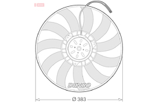 Větrák, chlazení motoru DENSO DER02009