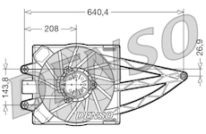 Větrák, chlazení motoru DENSO DER09018
