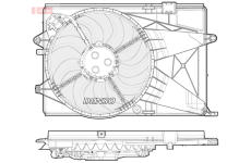 Větrák, chlazení motoru DENSO DER15002
