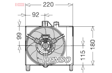 Větrák, chlazení motoru DENSO DER16003