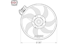 Větrák, chlazení motoru DENSO DER20017
