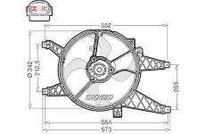 Větrák, chlazení motoru DENSO DER23006