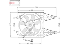 Větrák, chlazení motoru DENSO DER32015