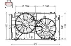 Větrák, chlazení motoru DENSO DER50002