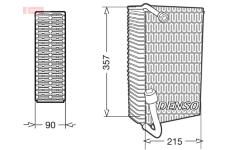 Výparník, klimatizace DENSO DEV02006