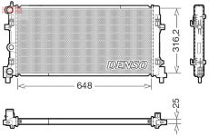 Chladič, chlazení motoru DENSO DRM02045