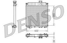 Chladič, chlazení motoru DENSO DRM07031